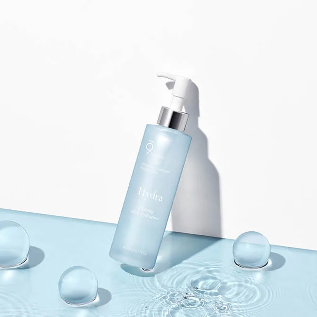 9wishes Hydra Ampoule Cleanser 200ml - Deep Cleansing & Hydrating Facial Wash for Dry & Sensitive Skin | Perfect for Daily Skincare Routine & Makeup Removal