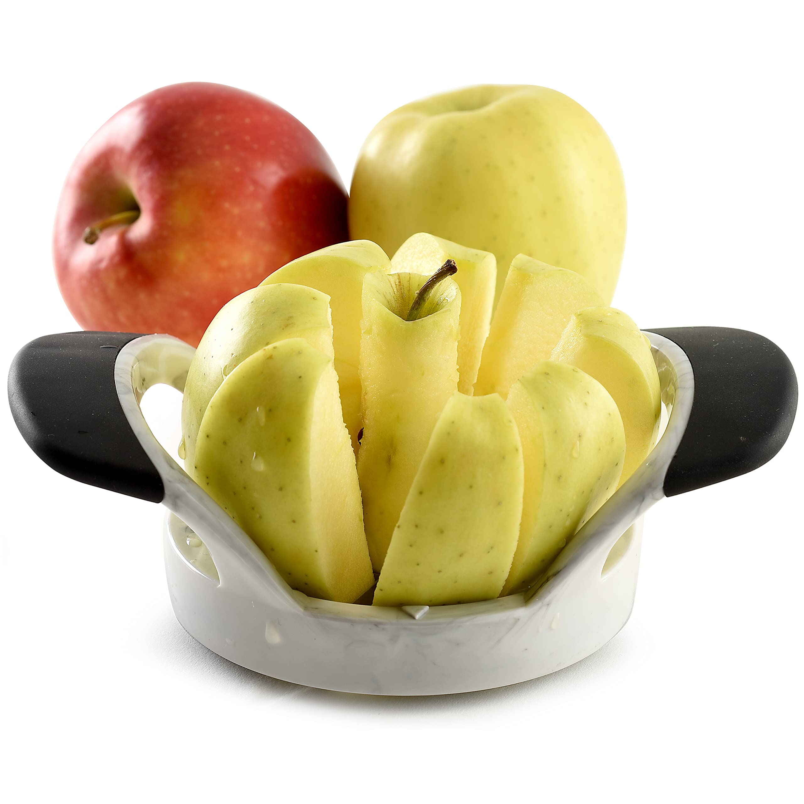 Norpro Grip-EZ Apple Corer and Fruit Wedger - Stainless Steel Blade with Non-Slip Marble Handle - Perfect for Making Apple Slices, Fruit Salads, and Healthy Snacks