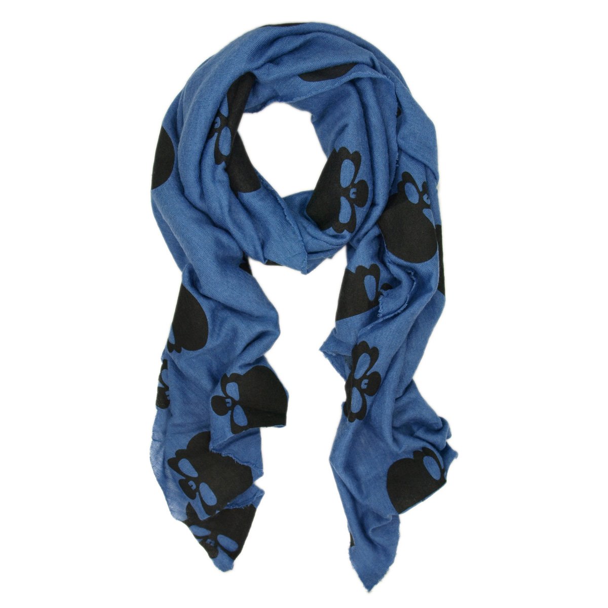 TrendsBlue Premium Soft Long Skull Print Scarf for Women - Stylish Winter Fashion Accessory for Outfits & Gifts