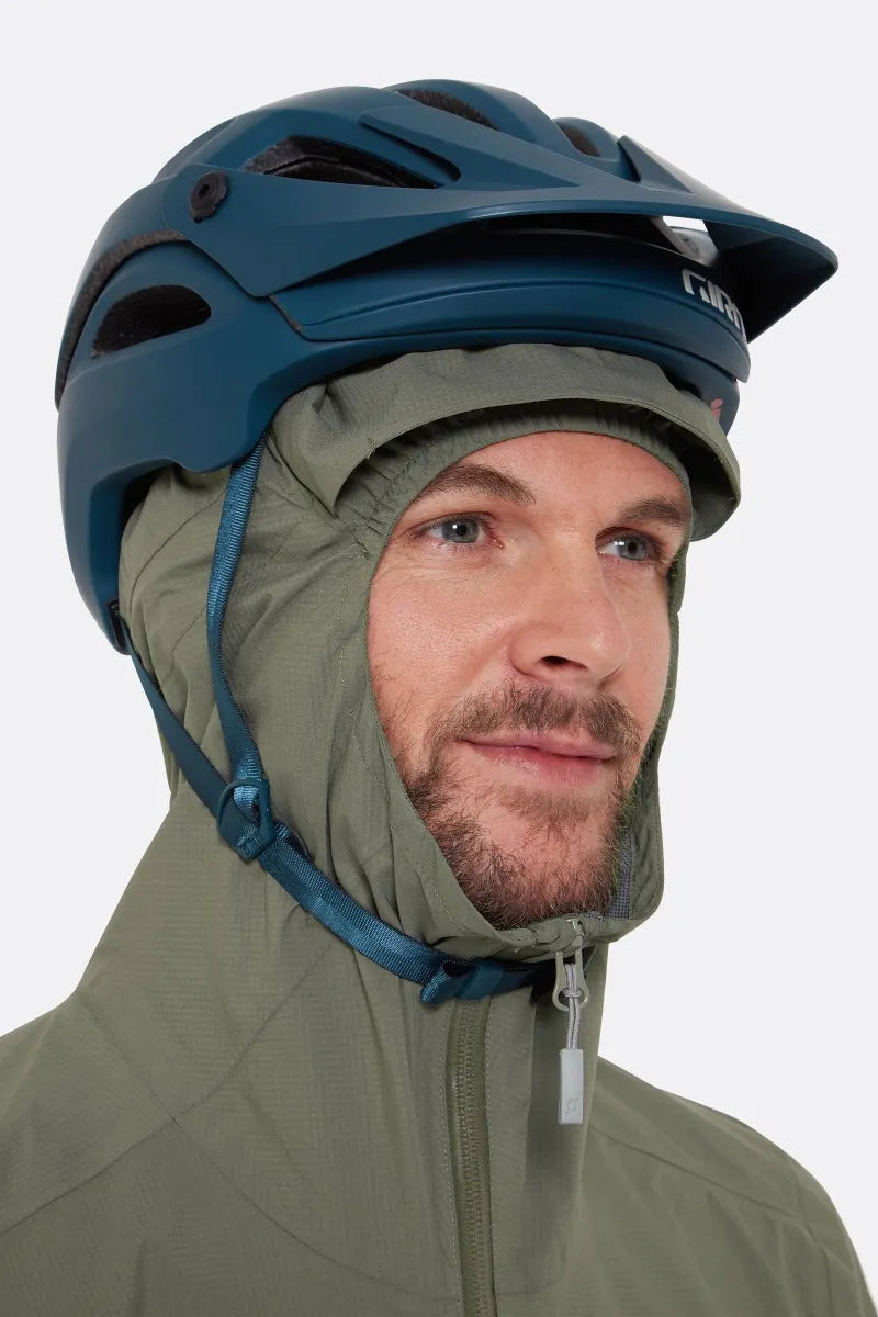 Men's Cinder Downpour Lightweight Waterproof Biking Jacket - Windproof Cycling Raincoat for Outdoor Commuting & Mountain Biking - QWH 85