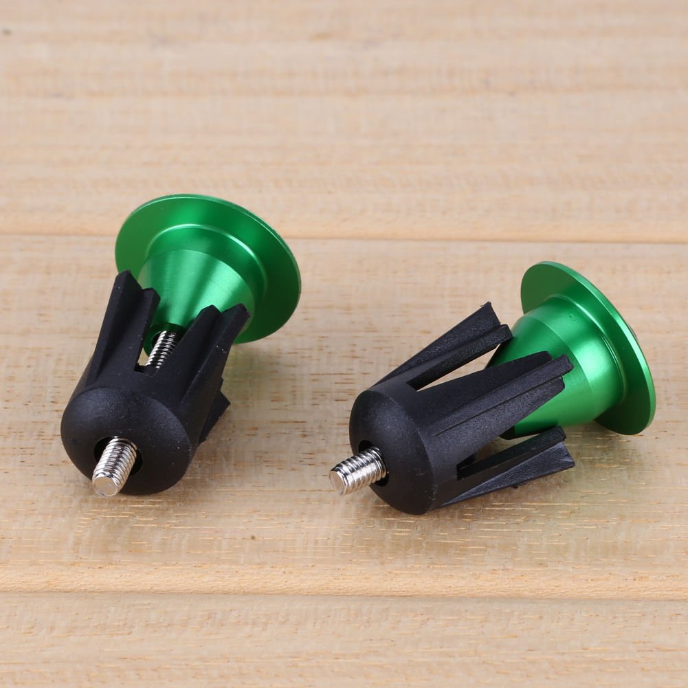 Aluminum Bicycle Bar End Plugs - Durable Bike Handlebar Caps for Road, Mountain & BMX Bikes (1 Pair, Red) - Perfect for Cycling Safety and Handlebar Protection