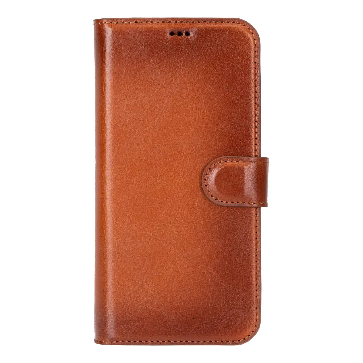 Premium Burnished Tan Leather iPhone 16 Pro Max Wallet Case - Slim Protective Cover with Card Slots | Perfect for Business Travel & Everyday Use