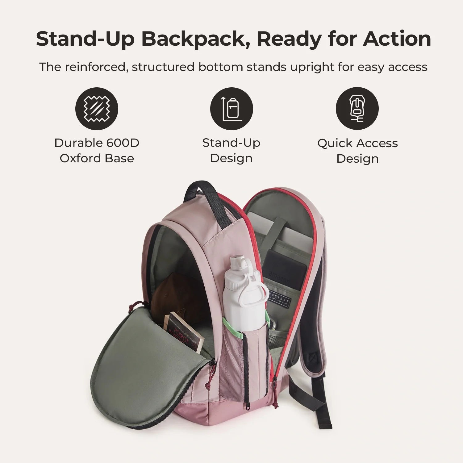 15.6 Inch Laptop Backpack for Men & Women - Waterproof Travel Backpack with USB Charging Port - Perfect for Work, School, and Business Trips