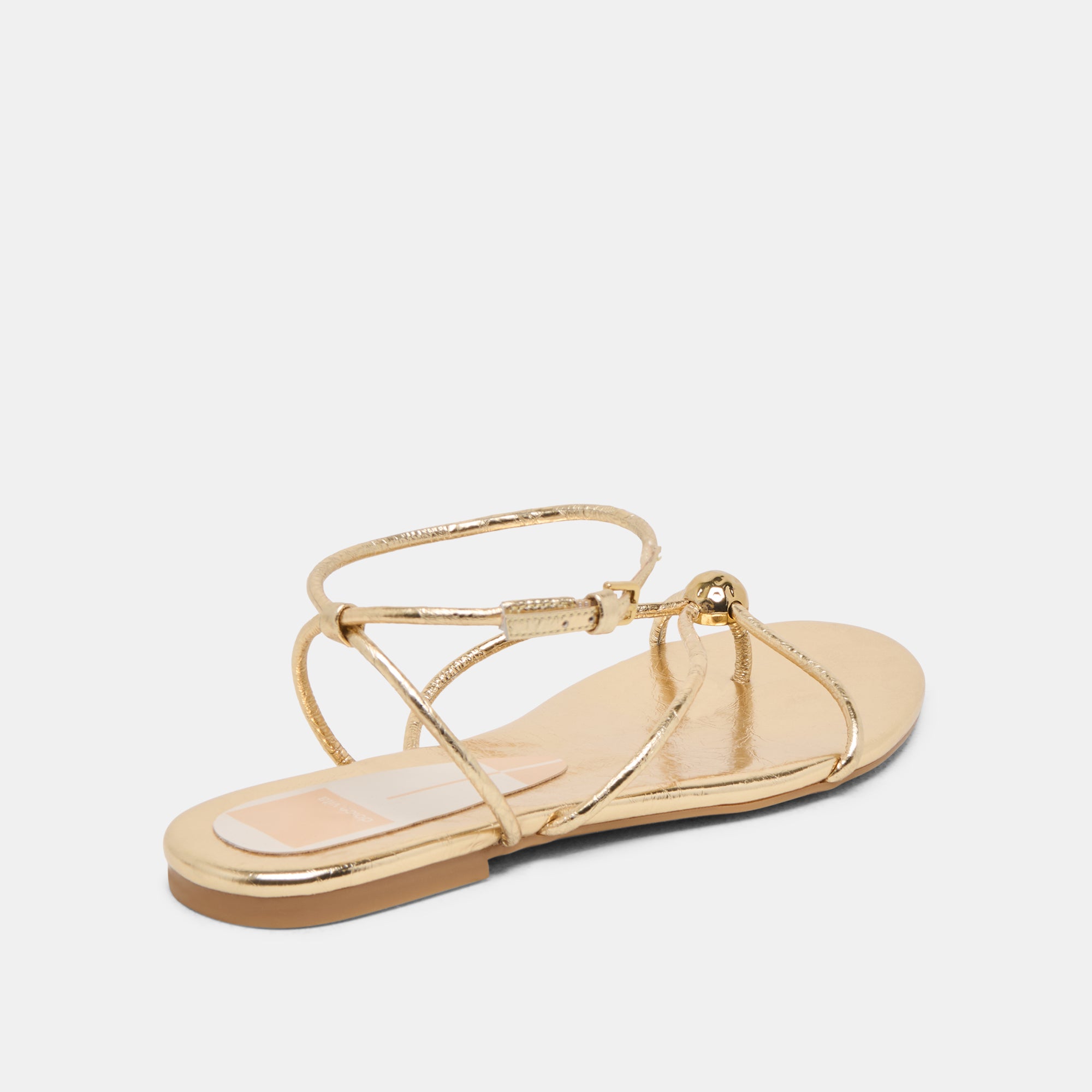 KENLEY Women's Gold Leather Sandals - Comfortable & Stylish Summer Casual Footwear for Beach, Vacation, and Everyday Wear