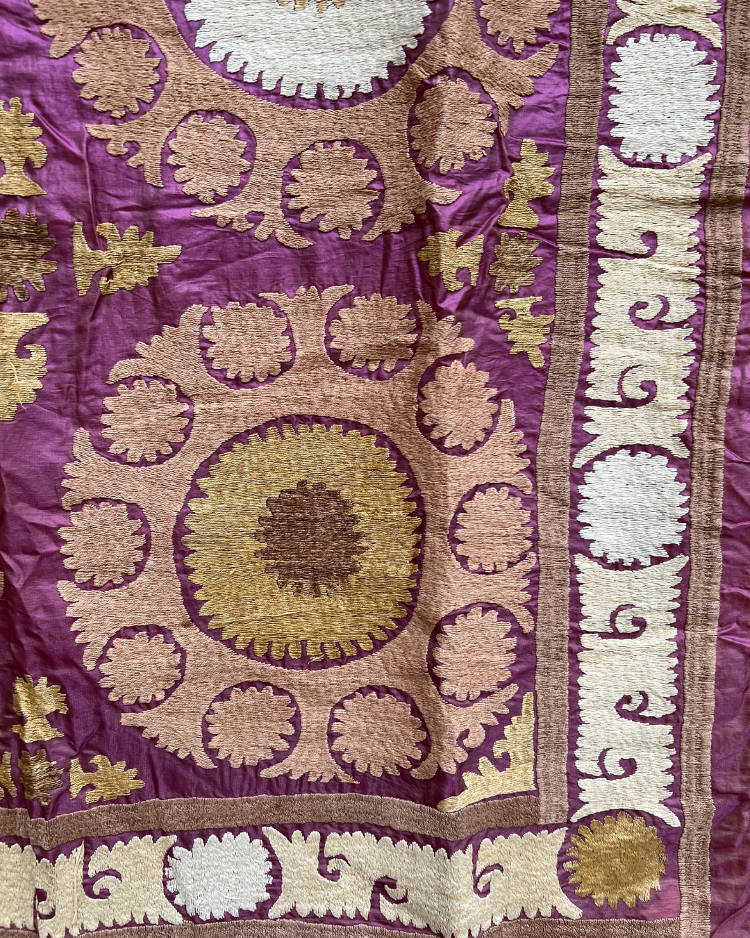 Authentic Medium Suzani 029 - Handmade Uzbek Suzani Embroidery Pillow Cover - Perfect for Home Decor, Sofa, Bed & Living Room