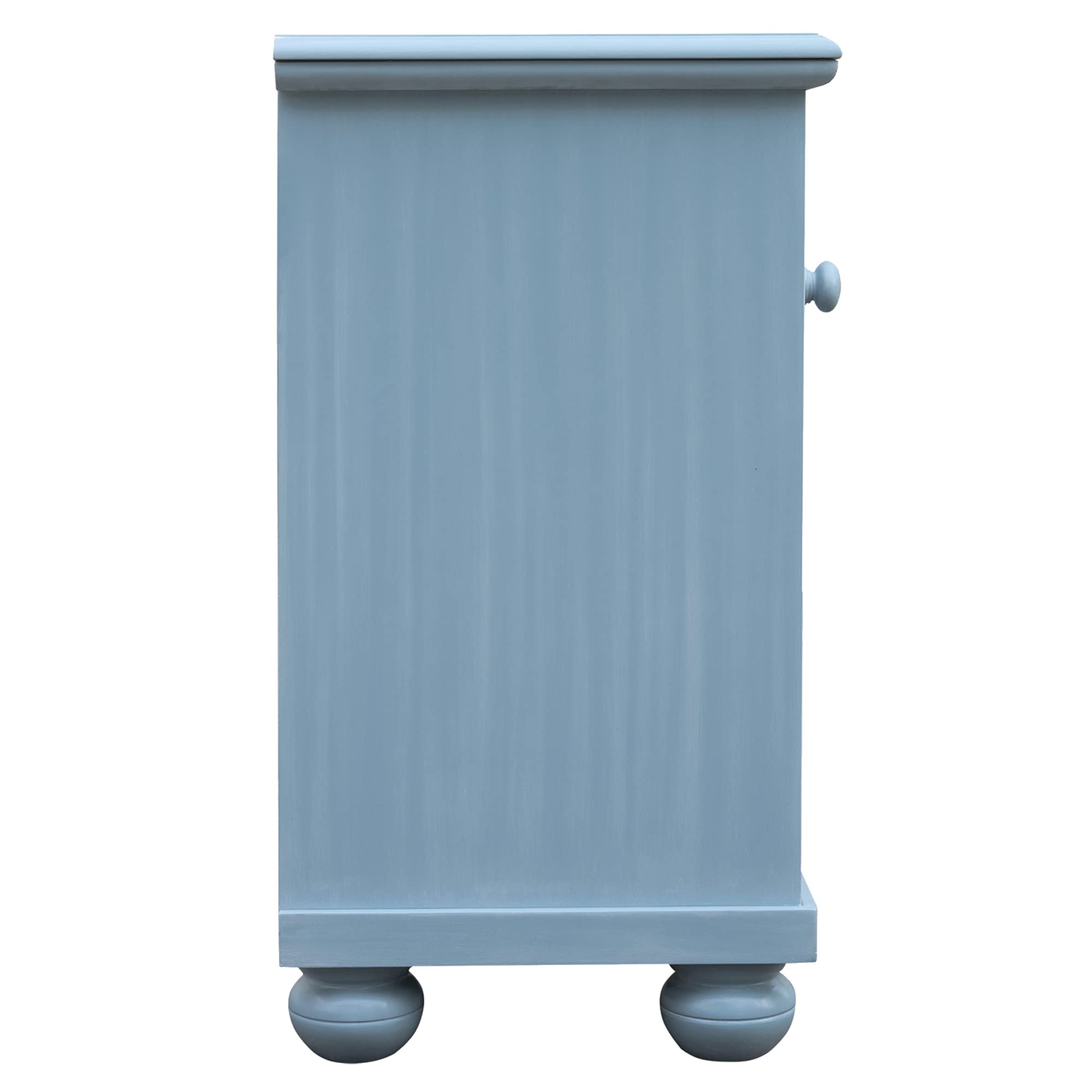 Sunset Trading Cool Breeze Nightstand with One Drawer & Two Baskets - Beach Blue Finish | Perfect for Bedroom, Guest Room or Beach House Decor