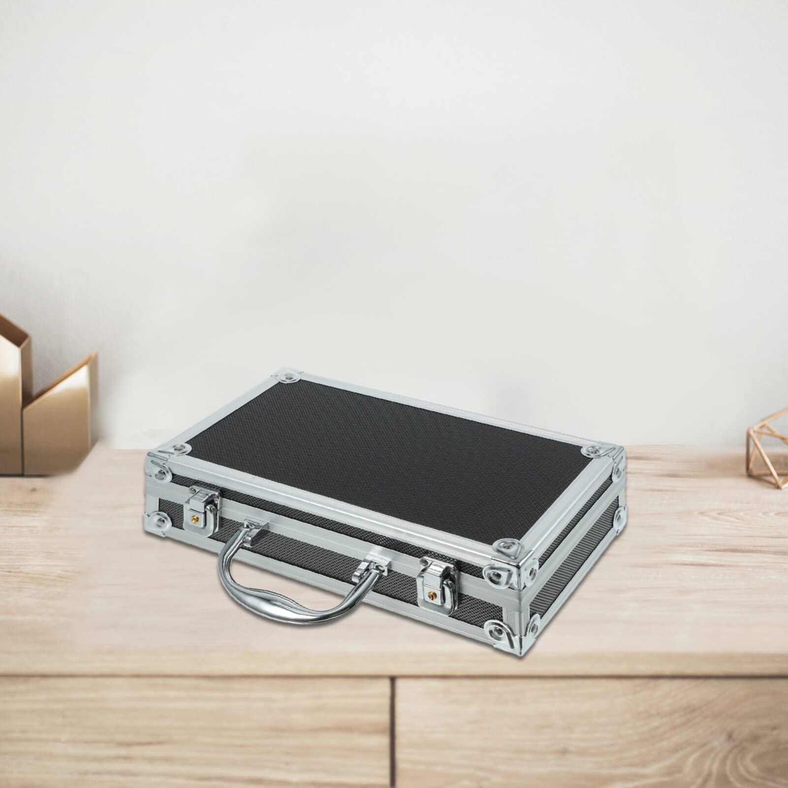 Secure Aluminum Tool Box with Lock - Portable Metal Hard Case for Tools & Valuables | Durable Storage for DIY, Construction & Travel Use