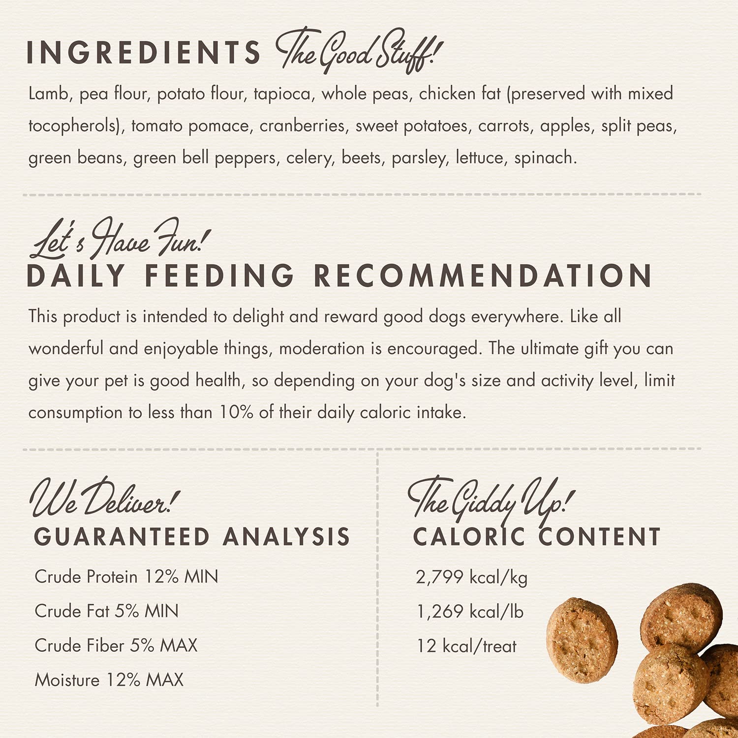 Premium Oven-Baked Fromm Four-Star Nutritionals Lamb & Cranberry Dog Treats - Grain-Free, All-Natural Dog Snacks - 8 oz - Perfect for Training, Rewards & Dental Health