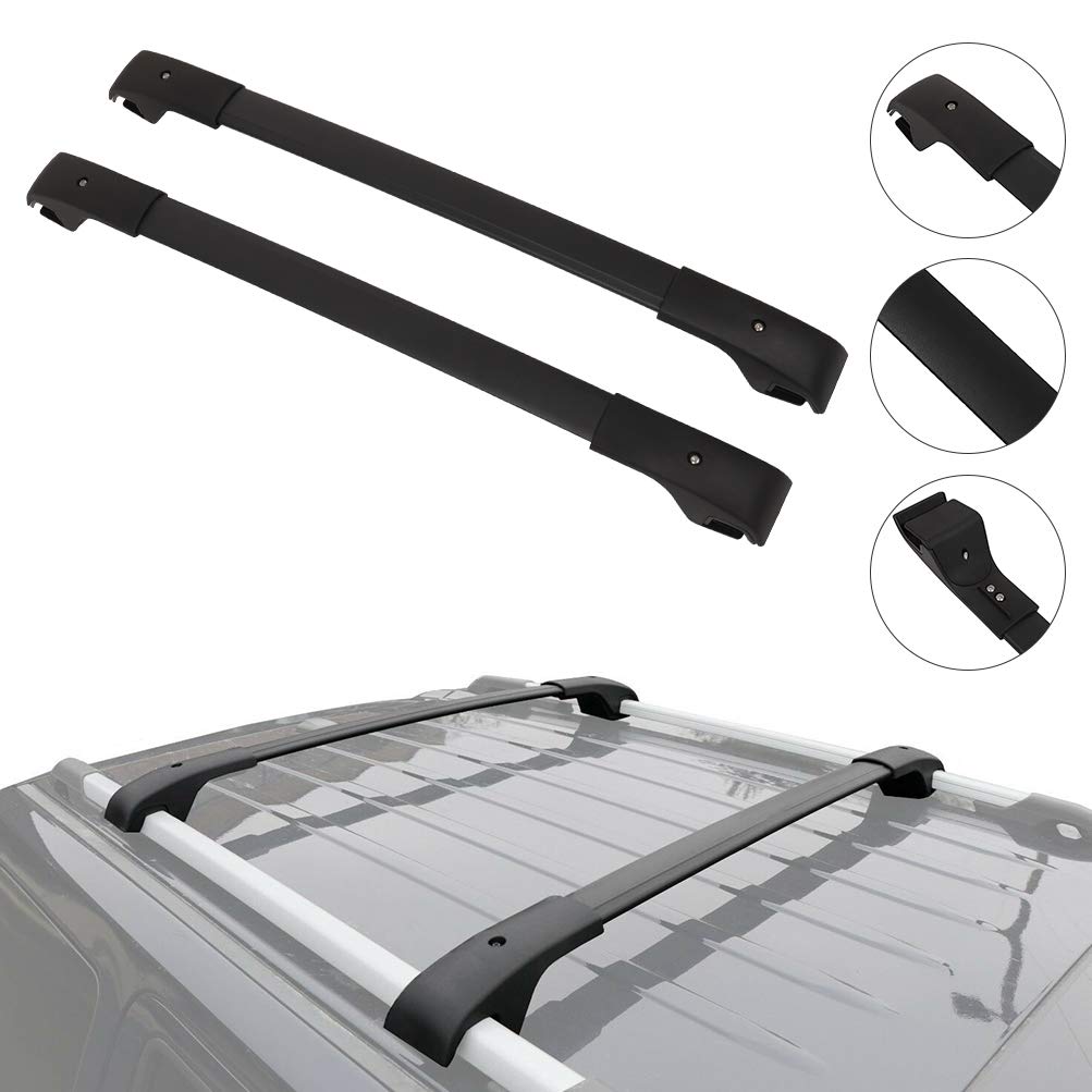 ROADFAR 2Pcs Universal Roof Rack Cross Bars Cargo Carrier for Jeep Patriot 2007-2017 - Heavy Duty 165lbs Capacity - Perfect for Camping, Kayaking & Outdoor Adventures