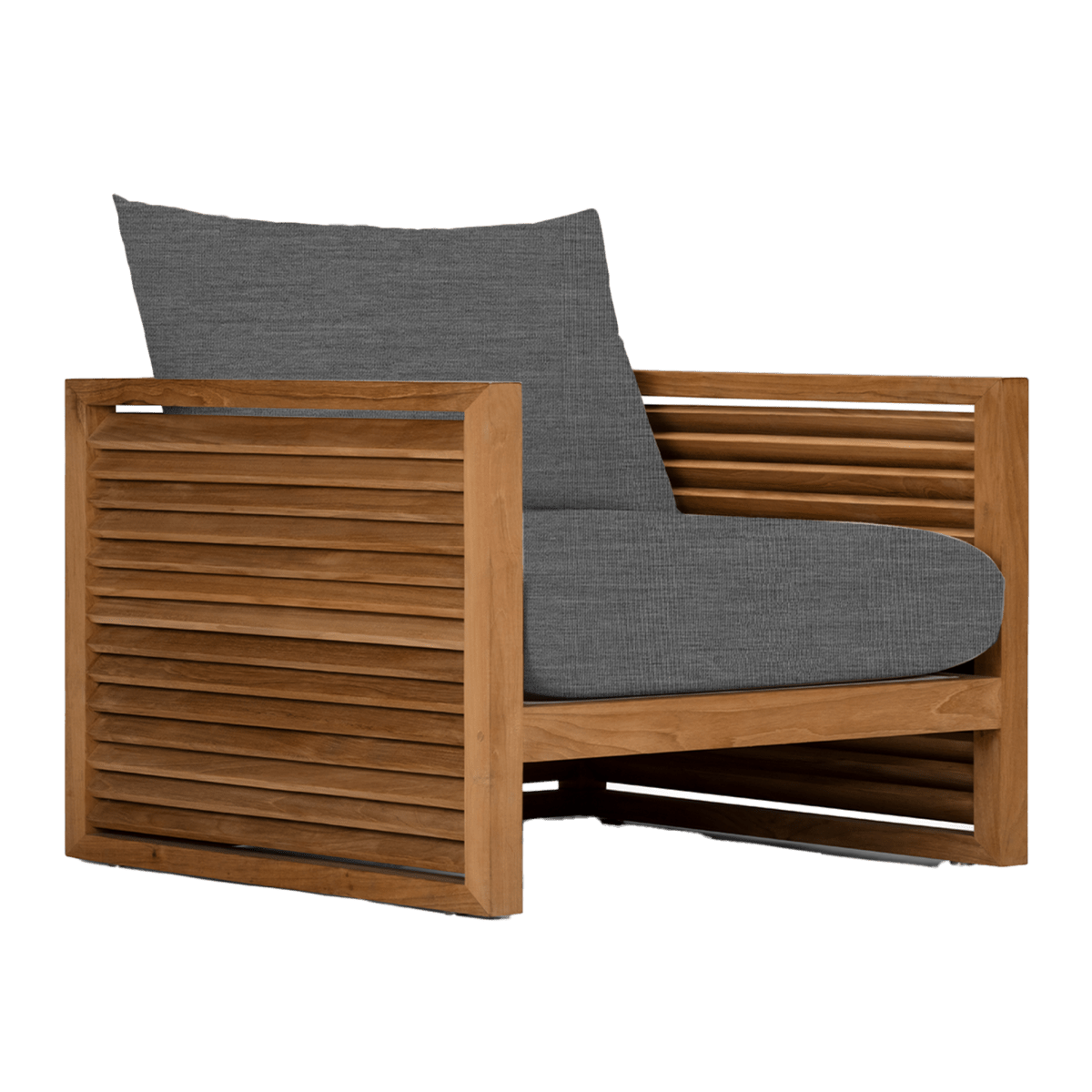 Modern Louver Lounge Chair - Adjustable Reclining Patio Furniture for Outdoor Relaxation | Perfect for Poolside, Garden, and Backyard Lounging