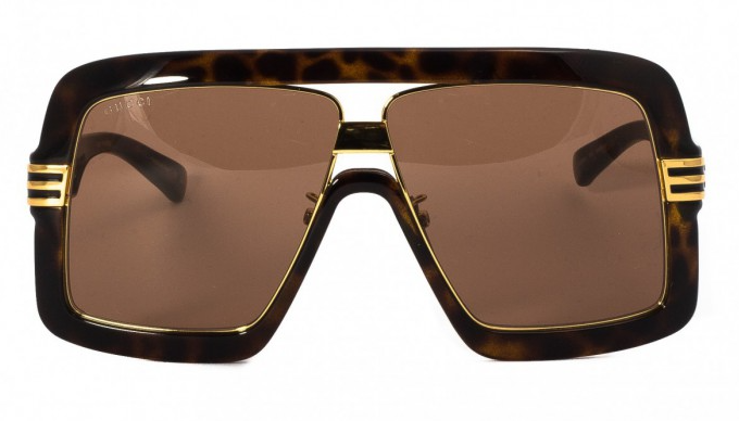 Gucci GG 0900S 002 Havana/Brown Oversized Men's Sunglasses - Luxury Designer Shades for Men, UV Protection, Fashion Statement - Perfect for Summer, Beach, Driving & Outdoor Activities