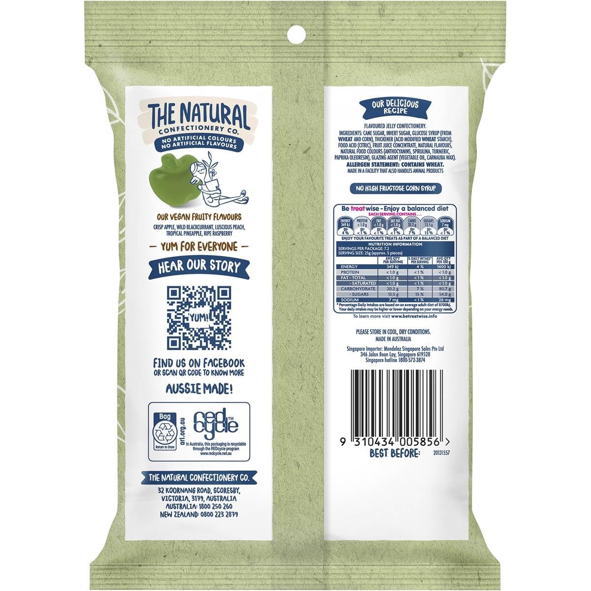 Vegan Fruity Jellies 200g - Gelatin-Free Snacks for Vegan & Vegetarian Diets