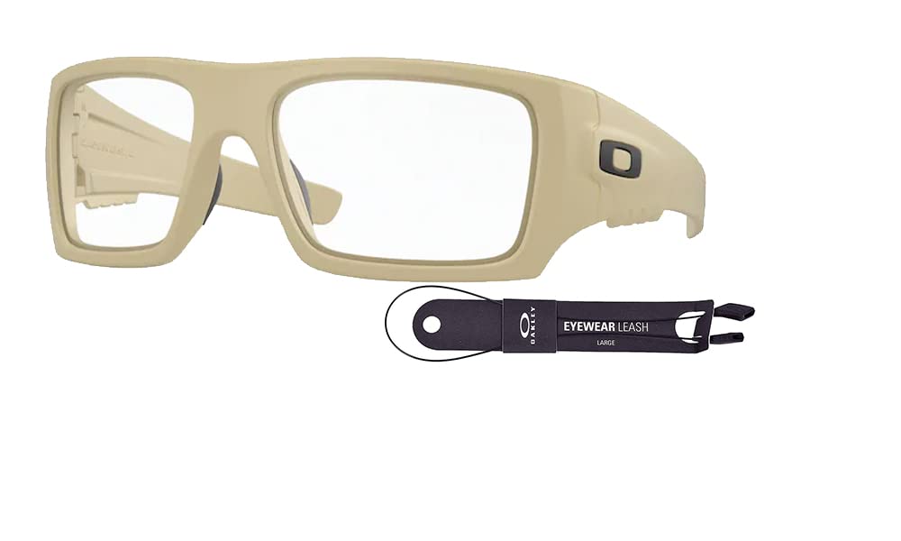 Oakley SI Ballistic Det Cord OO9253 Men's Rectangle Sunglasses - Polarized UV Protection + Bundle with Leash & iWear Care Kit | Tactical, Outdoor Sports & Everyday Wear