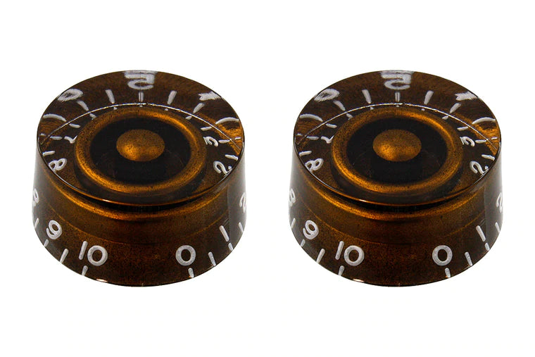 Allparts PK 0130 Speed Guitar Knobs - 2 Pack Replacement Control Knobs for Electric Guitar, Bass, and Amplifiers - Perfect for DIY Guitar Repair and Customization