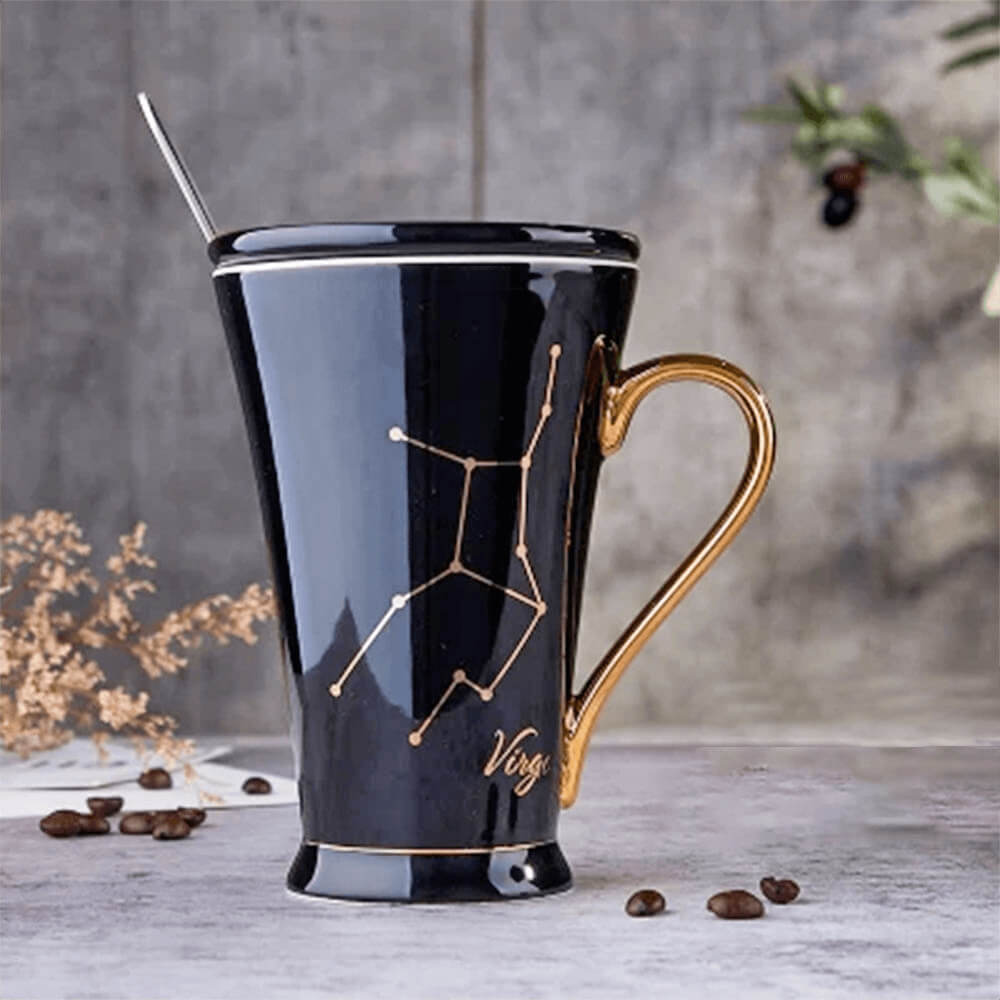 12-Piece Lucky Zodiac Mug Set - Chinese Horoscope Coffee Cups with Animal Signs - Perfect for Tea, Coffee & Hot Chocolate Gifts for Birthday, Office & Home Use