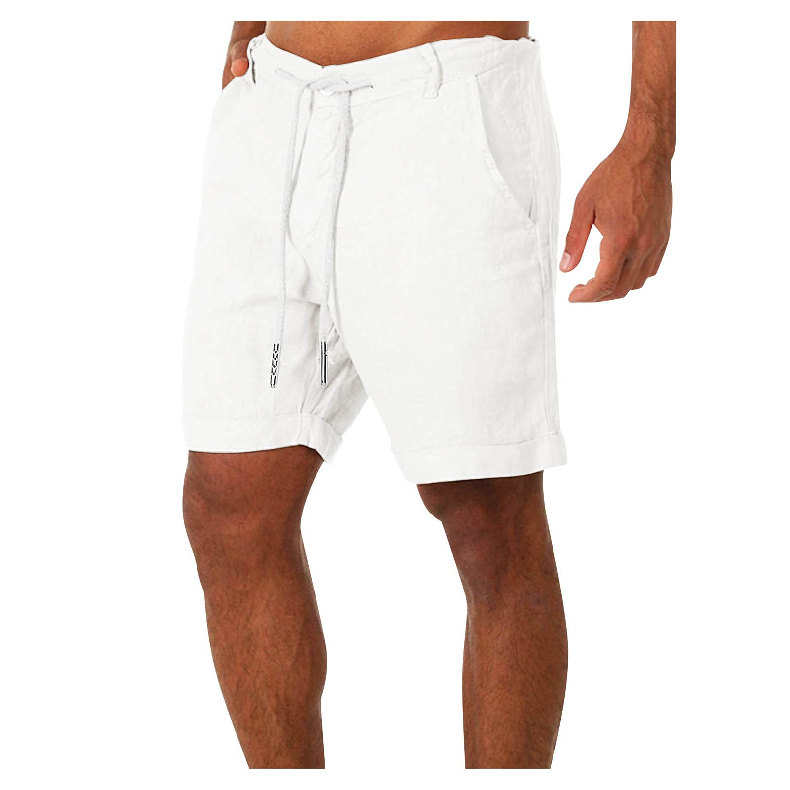 **Men's Quick-Dry Stretch Board Shorts – Breathable Athletic Swim Trunks with Drawstring for Running, Beach & Gym | Comfortable Straight Fit White Swim Shorts for Summer Sports, Swimming & Surfing | Perfect for Pool Parties, Water Sports & Outdoor Activities**    *(Ideal for beach volleyball, fishing, water aerobics, and casual summer wear.)*