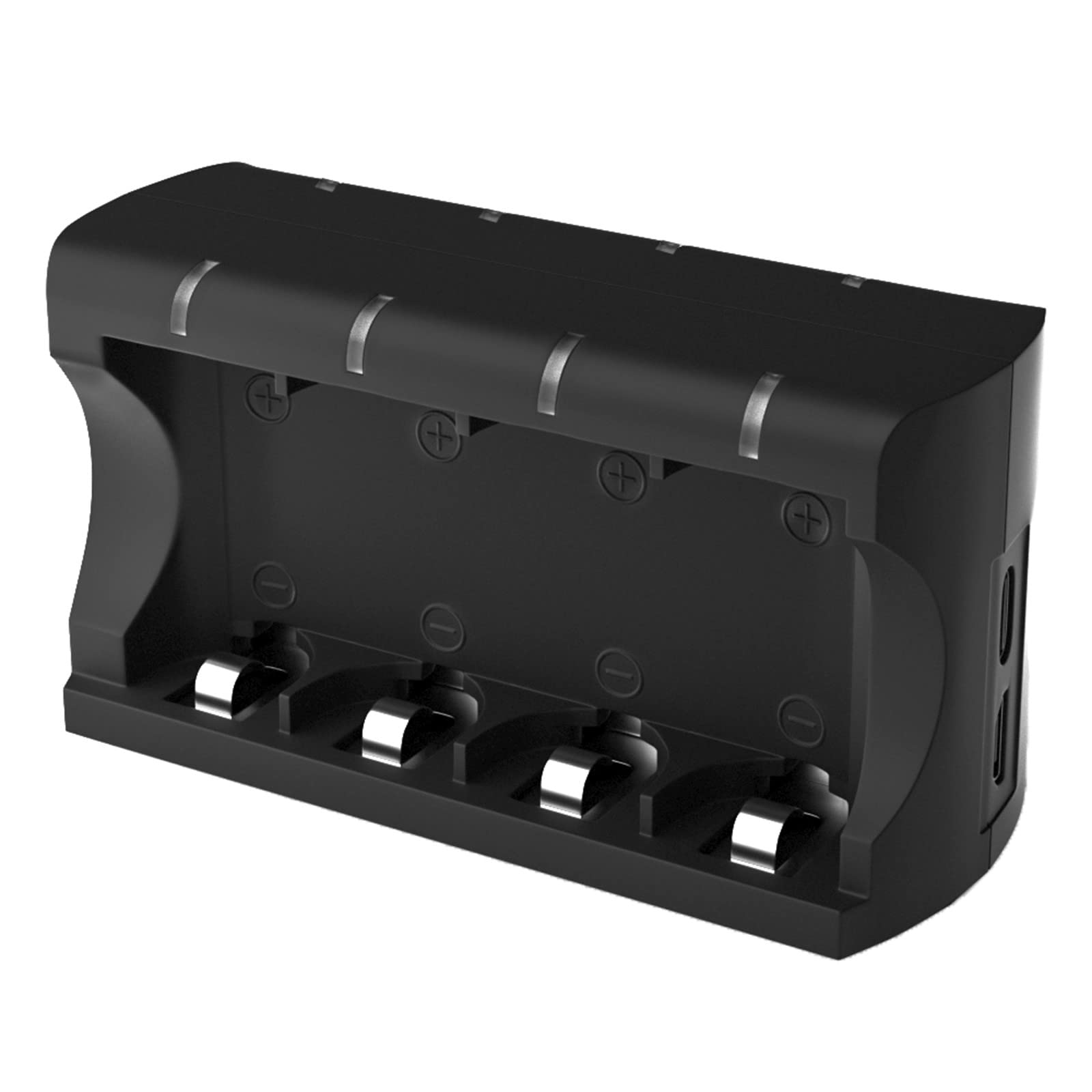 8-Slot Fast Battery Charger for RCR123A/16340/16350 Rechargeable Li-ion Batteries - Universal Charging Station for Flashlights, Cameras & Electronics (Black)