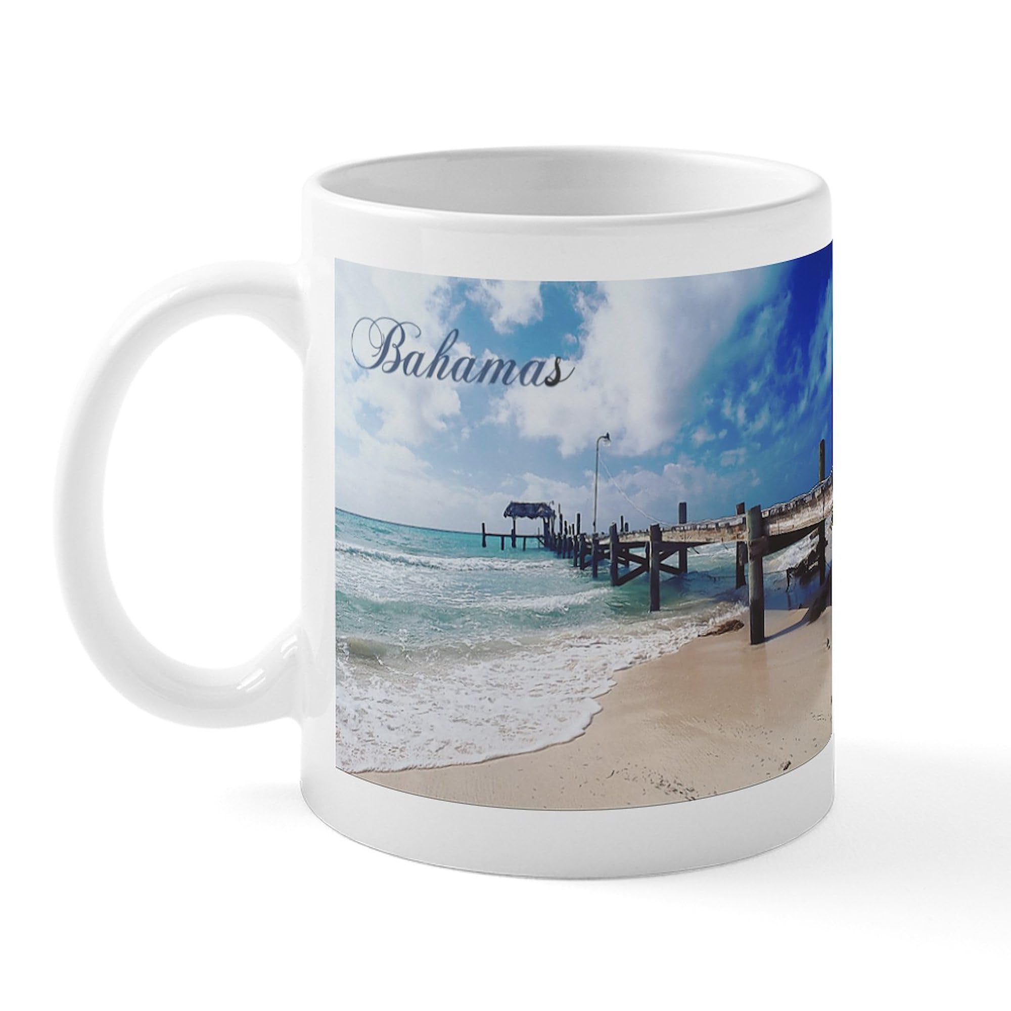 Bahamas Themed 11 oz (325 ml) Ceramic Coffee Mug - Perfect for Home, Office & Travel | Gift Idea for Beach Lovers & Vacation Enthusiasts