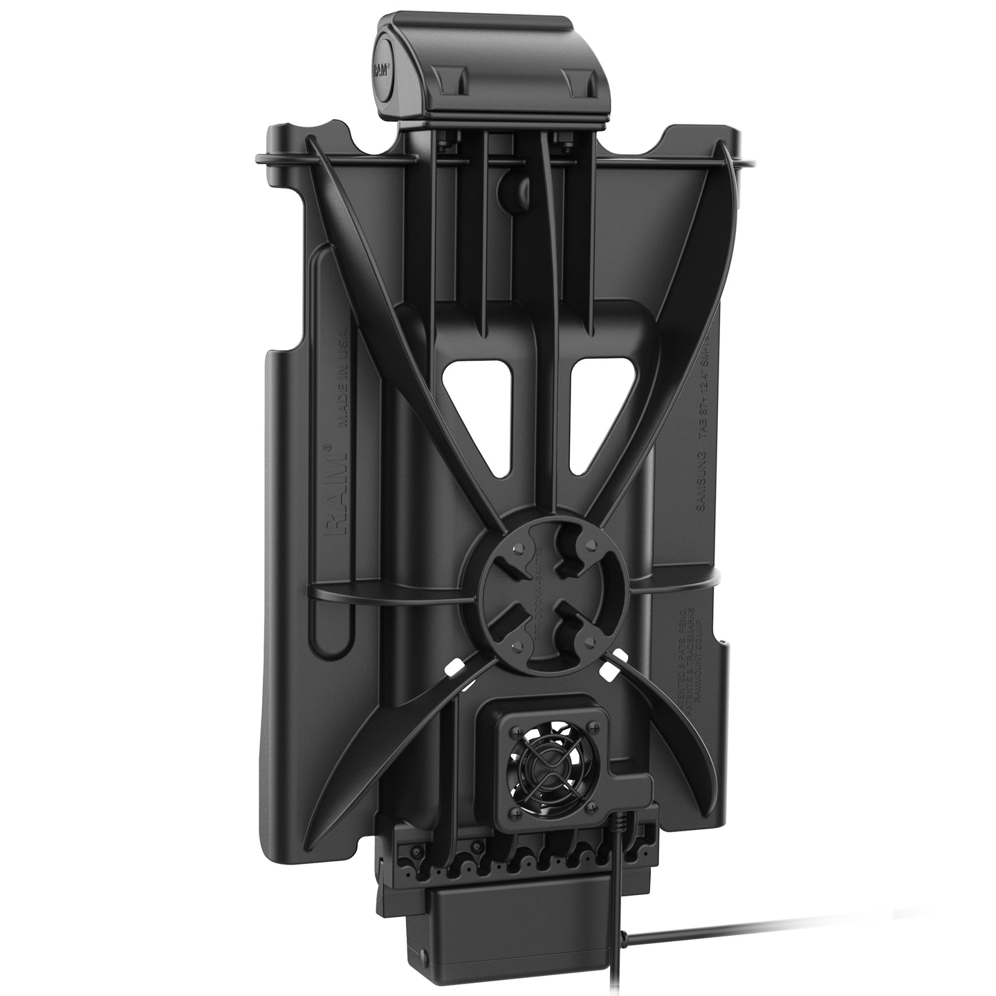 GDS® Cool Dock™ for Samsung Galaxy Tab S10+, S9+, S8+ - Universal Tablet Cooling Stand with Adjustable Fan (RAM GDS DOCKF SAM78CPU) - Perfect for Gaming, Streaming & Long Work Sessions