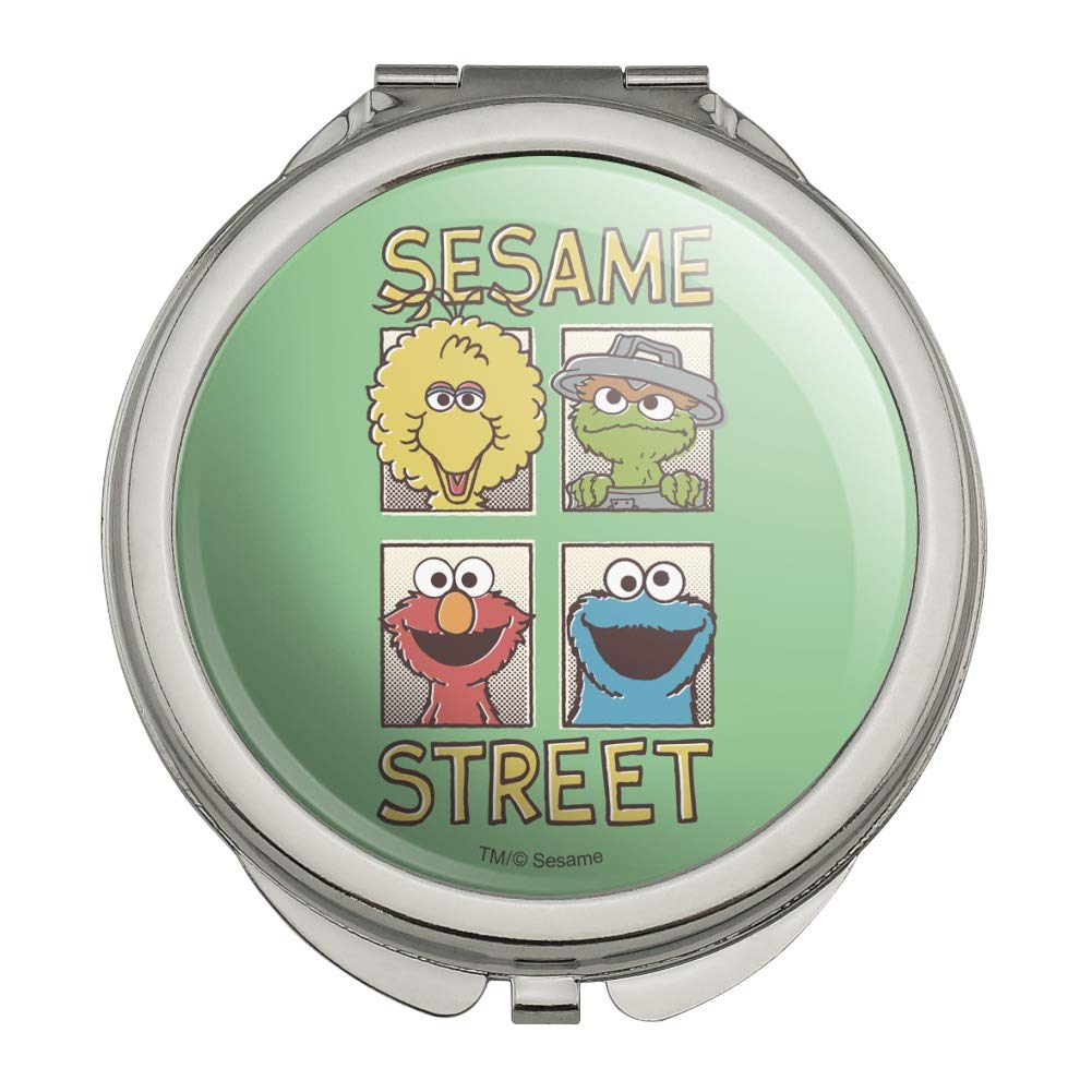 Vintage Sesame Street Comic Panels Compact Travel Purse - Cute Handbag with Mirror for Makeup | Perfect Gift for Kids & Collectors, Great for Travel, School & Cosplay Accessories