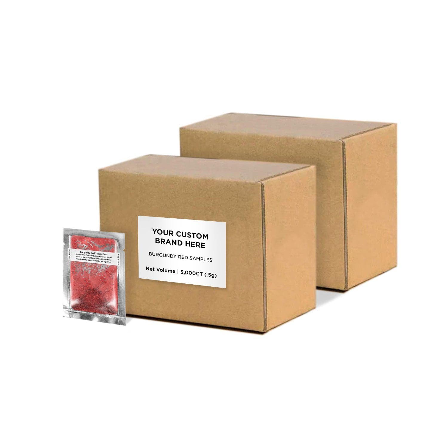 Burgundy Red Tinker Dust® Sample Packs - Bulk Case for Private Label | Perfect for DIY Crafts, Soap Making, and Cosmetic Formulations