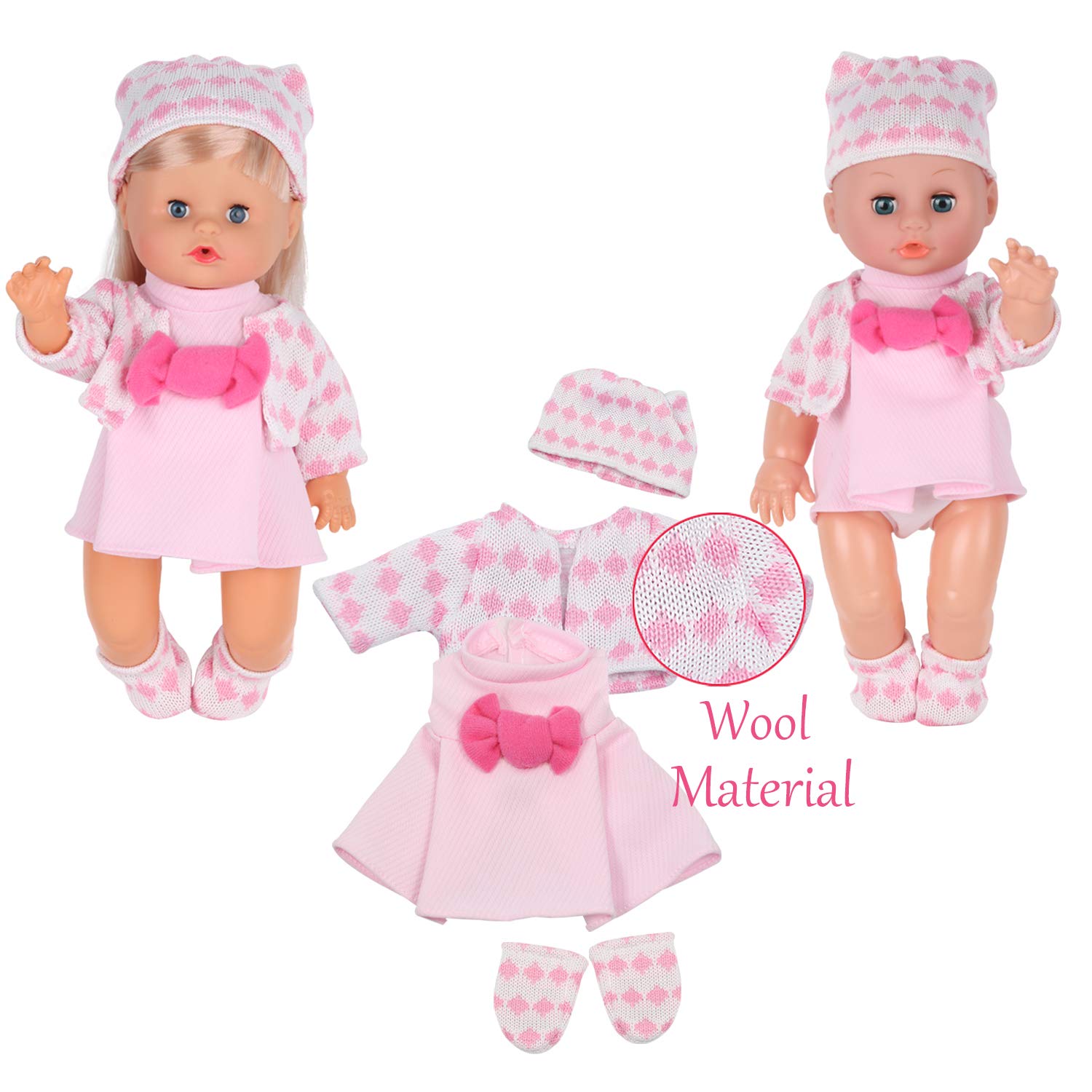 9-11 Inch Baby Doll Clothes 6-Piece Set - Reborn Newborn Outfits for Kids & Toddlers - Perfect for Christmas Gifts & Role Play