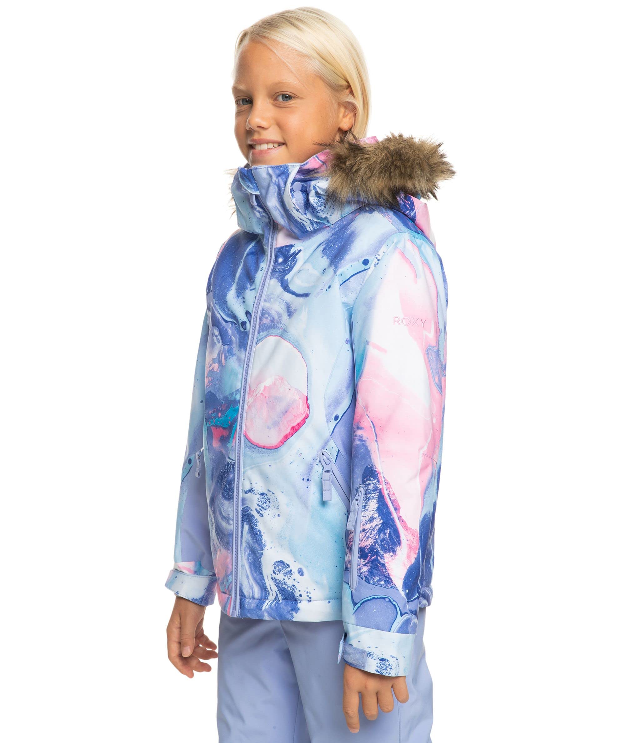 Roxy Girls American Pie DryFlight Snow Jacket - Waterproof Winter Coat for Skiing & Snowboarding - Warm Insulated Jacket for Cold Weather Outdoor Activities