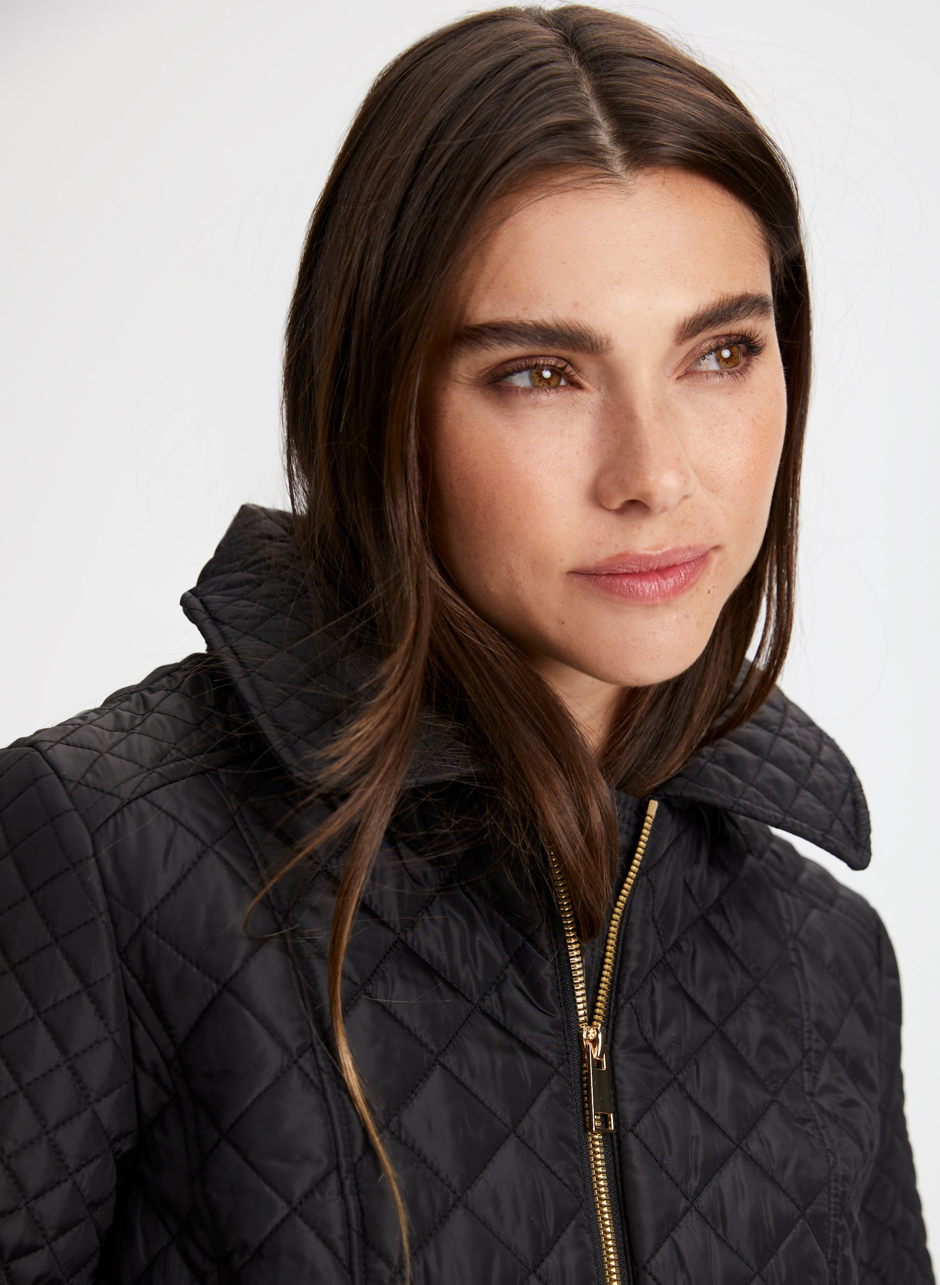 Luxury Diamond Quilted Coat for Women - Winter Warm Puffer Jacket with Elegant Stitching - Perfect for Cold Weather & Fashion Outfits
