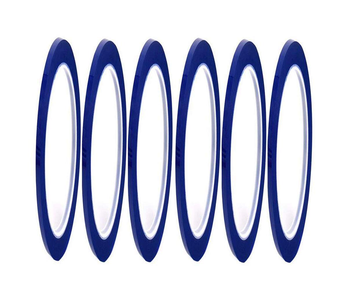 6 Rolls Self-Adhesive Graphic Chart Tape - 5mm Width Blue Grid Marking Tape for Whiteboards (72 Yards/Roll) | Artist Tape, Desktop Positioning & Crossed Tape for Drafting, Quilting & DIY Projects