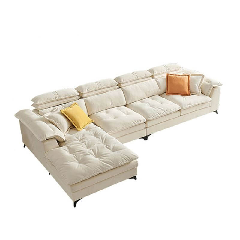 L-Shaped Sectional Sofa with Chaise Lounge - Right-Hand Facing 5-Seater for Living Room, Family Room & Home Theater