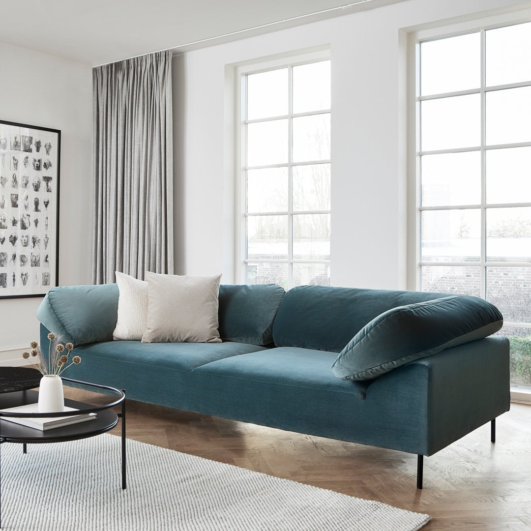 Modern 2.5 Seater Sofa with Collar Design - Comfortable Small Space Couch for Living Room, Apartment & Office - Free Shipping Available