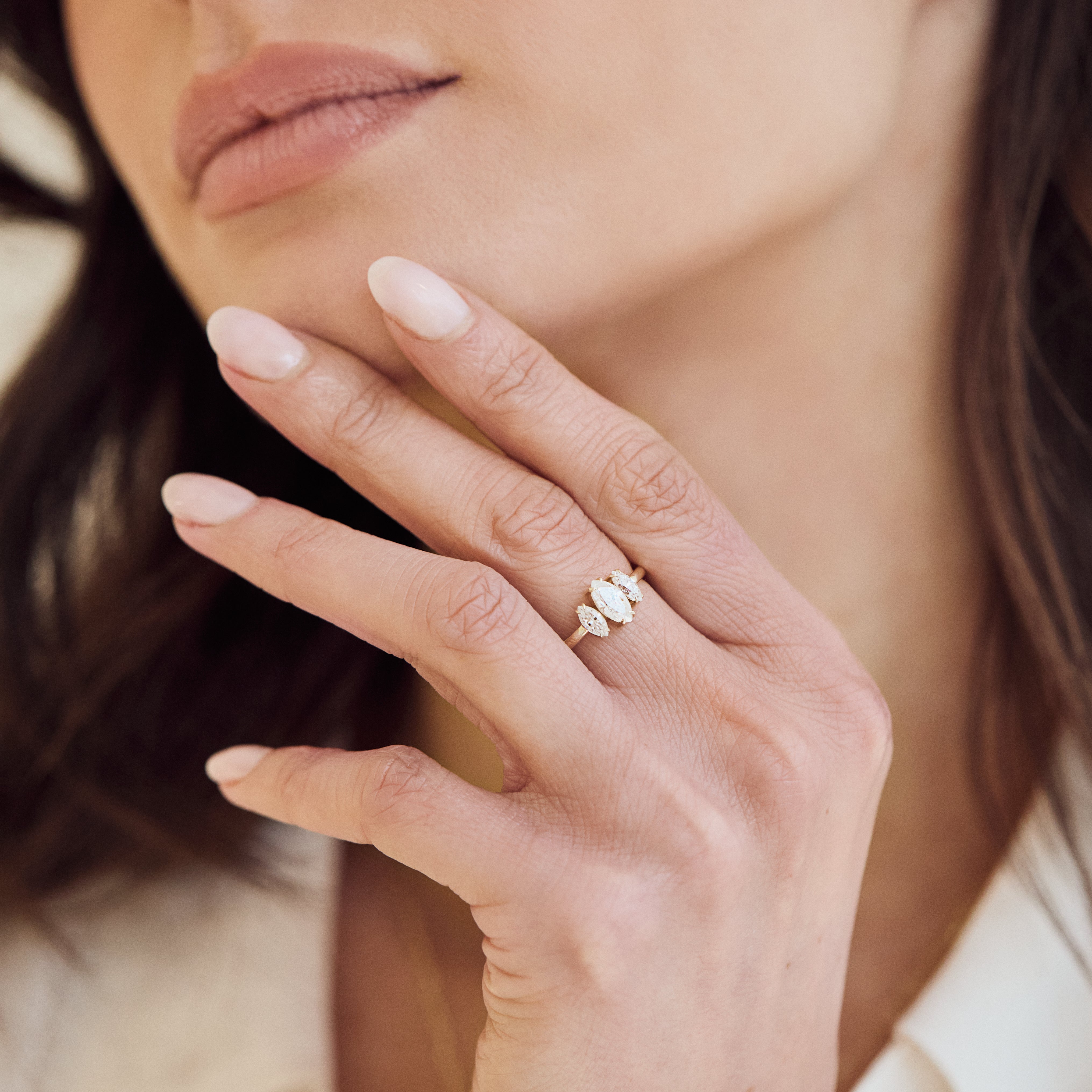 Melody Moissanite Marquise Ring – Elegant & Durable Engagement Ring for Women | Perfect for Weddings, Proposals & Anniversary Gifts