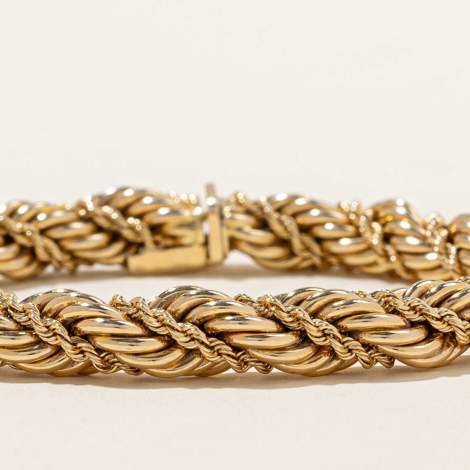 Vintage Tiffany & Co. 14k Gold Twisted Rope Necklace & Bracelet Set - 16