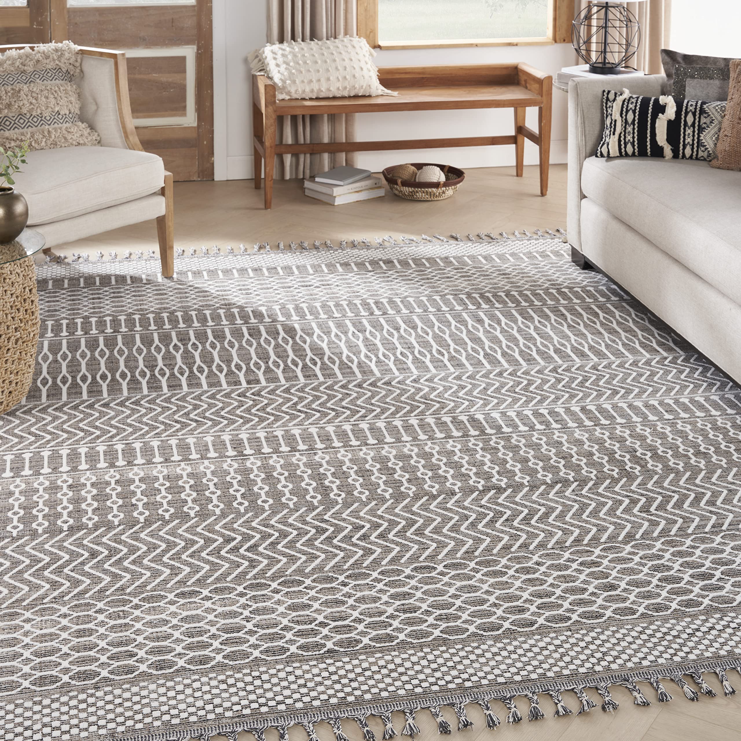 Nourison Asilah Mocha/Ivory 7'10