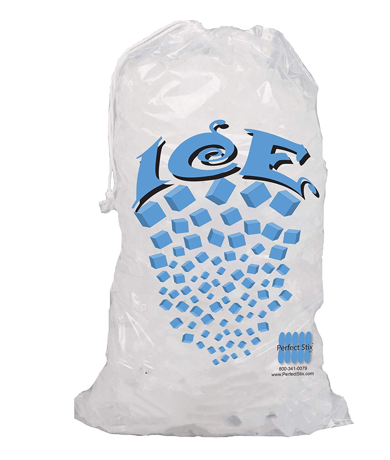 20lb Heavy Duty Commercial Ice Bags with Drawstring - Pack of 10 | Concession Stand Essentials for Parties, Events & Food Service