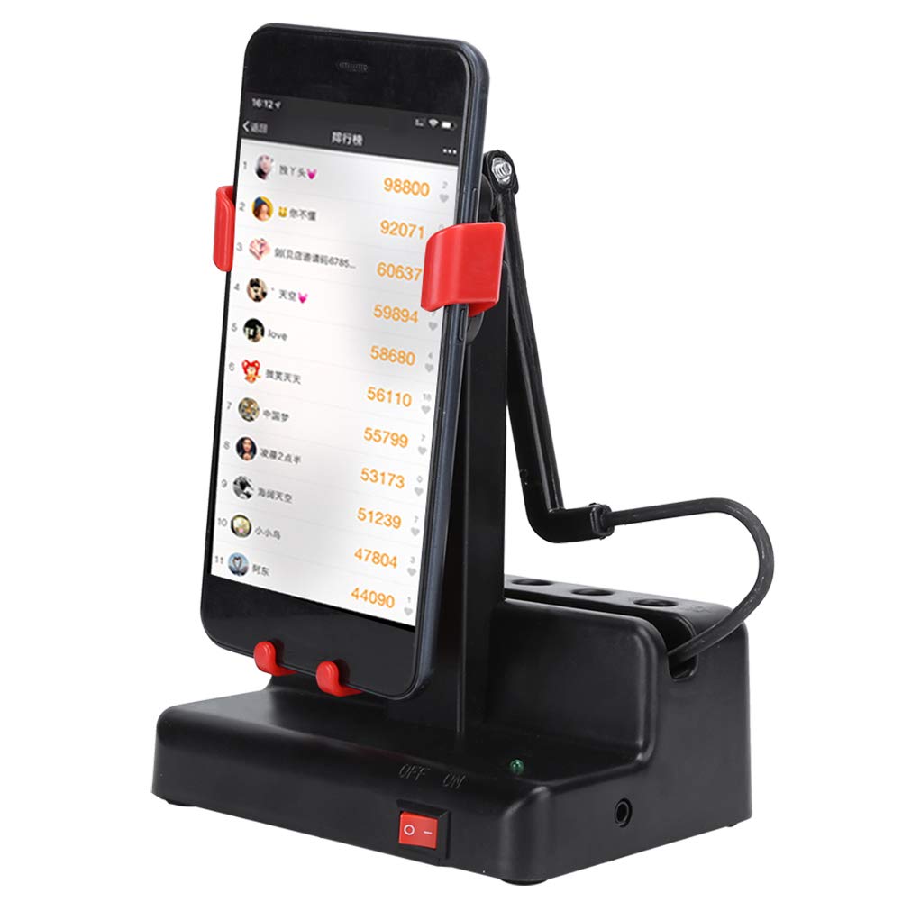 Adjustable Phone Stand with Stable Base - Easy to Use, Safe & Convenient Automatic Phone Shaker for Car & Home - Perfect for Hands-Free Viewing, Video Calls, and Cooking Recipes