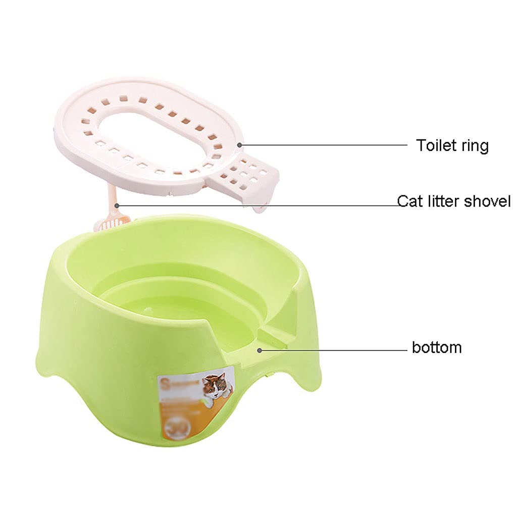 Large Splash-Proof Semi-Enclosed Cat Litter Box with Odor Control - Green Cat Toilet for Kittens & Adult Cats | Perfect for Home, Apartment & Pet-Friendly Spaces