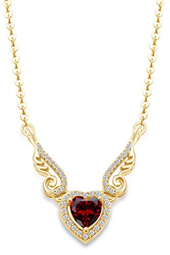 yellow-gold-plated-silver : Garnet