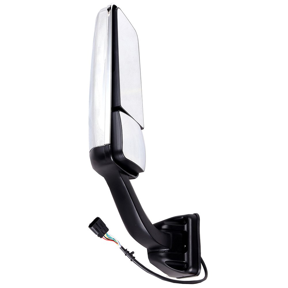 SCITOO Heated Power Control Truck Hood Mirror with Chrome Housing & Manual Folding - Compatible with 2008-2016 Freightliner Cascadia (Left Side) - Perfect for Long-Haul Trucking, Night Driving & Winter Conditions