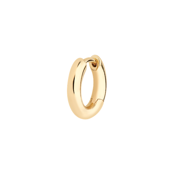 10K Gold Slate Huggie Hoop Earrings - Single Minimalist Stud for Everyday Wear & Special Occasions