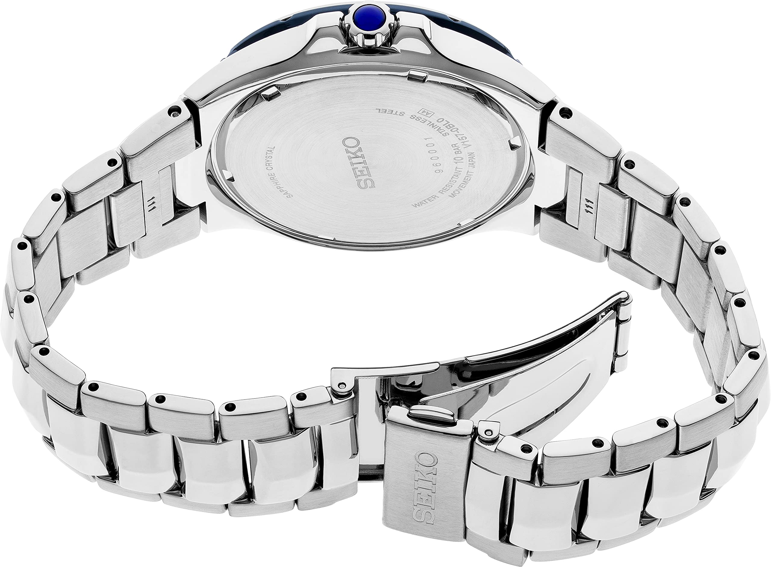 Coutura Men's Solar Diamond Dial Watch - Luxury Stainless Steel Waterproof Wristwatch for Business, Casual & Formal Occasions