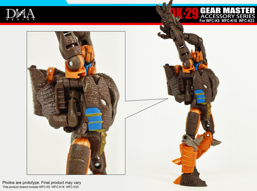 DNA Design DK 29 Gear Master Upgrade Kit - Compatible with WFC K5, WFC K18 & WFC K23 Transformers Figures | Perfect for Collectors & Customization Projects