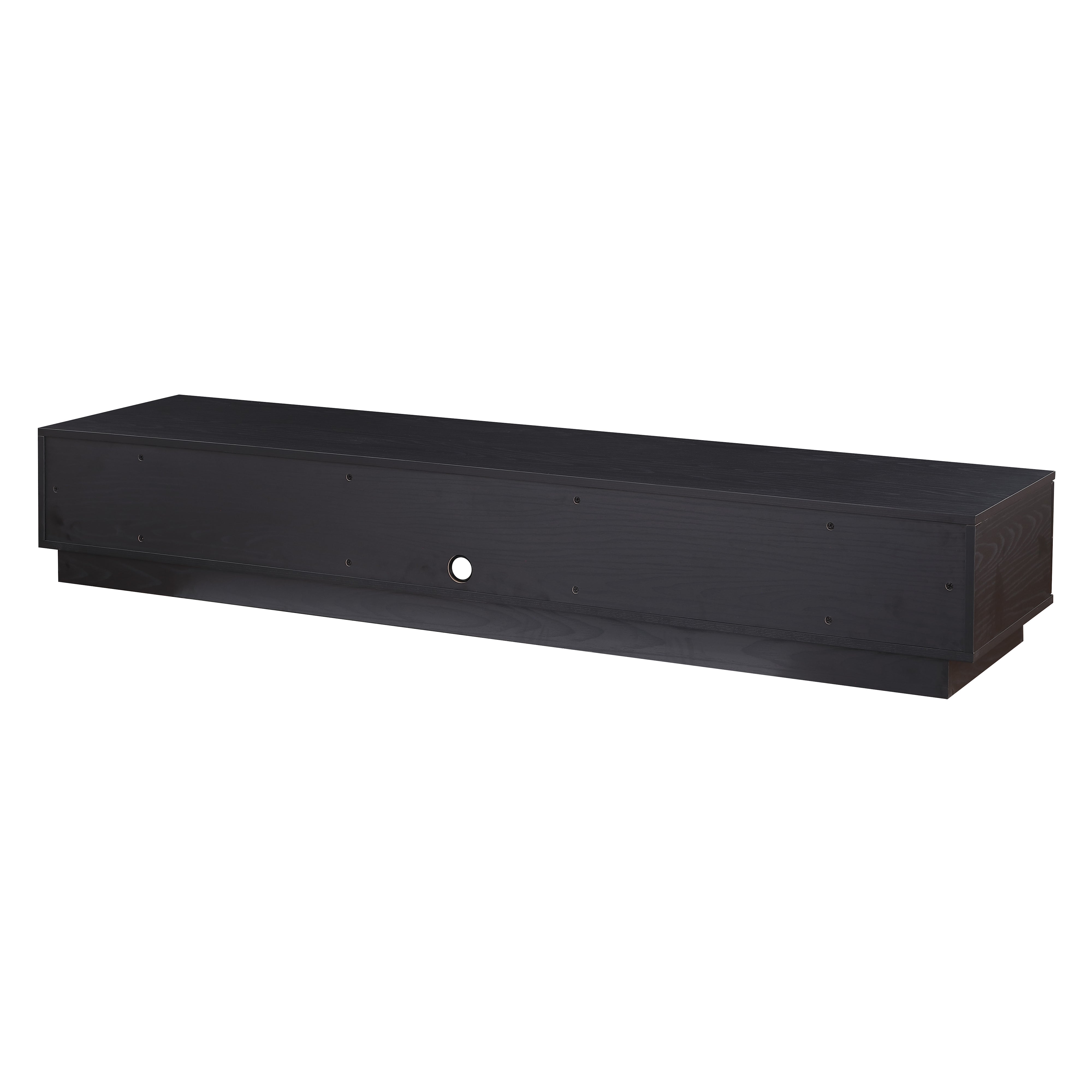Tauris Rio 2200mm Black Oak Low Line TV Stand - Modern Entertainment Center & Media Cabinet for Living Room, Home Theater, and Gaming Setup