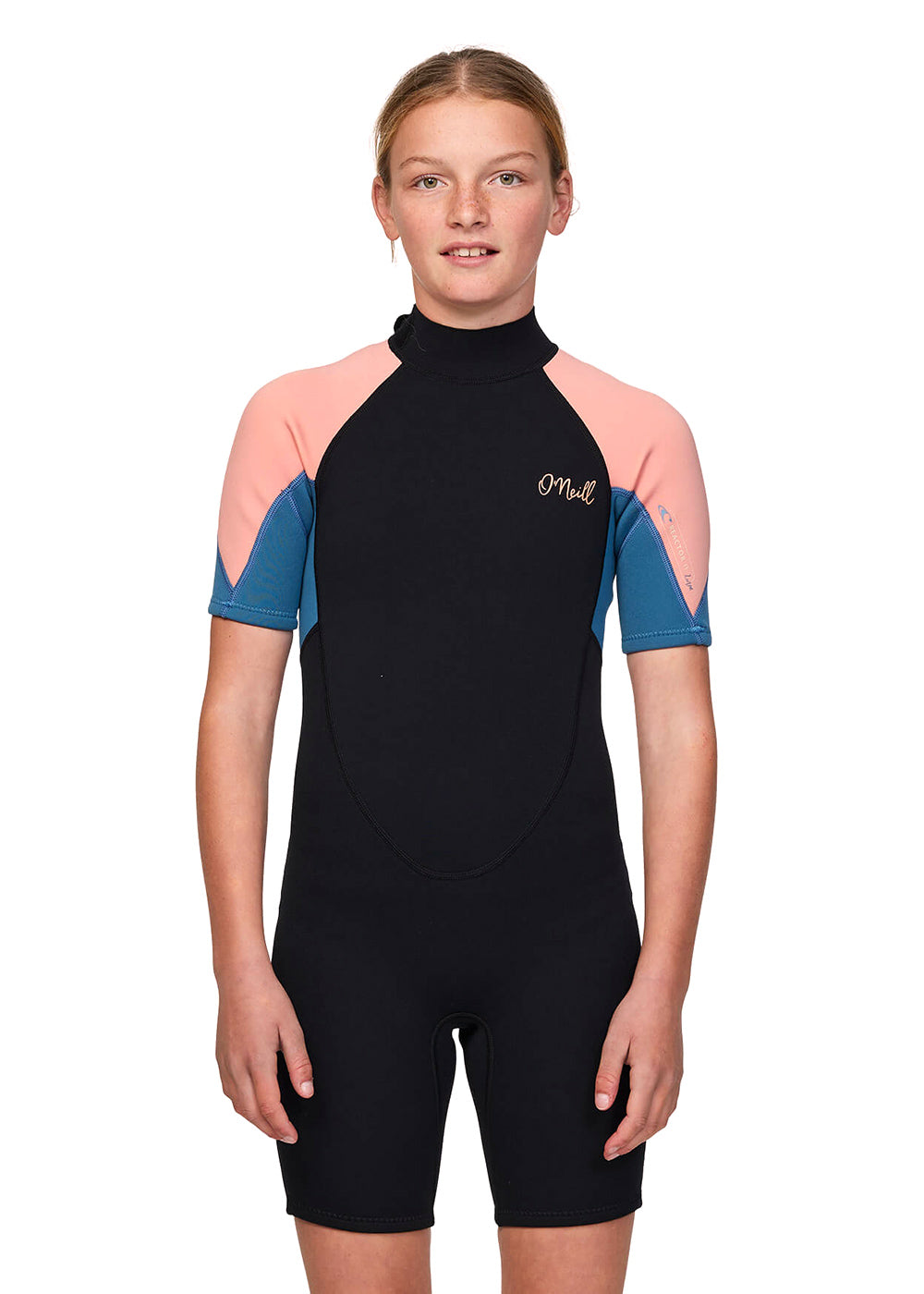 ONeill Girls Reactor 2mm BZ Spring Suit Wetsuit for Kids - Youth Full Body Neoprene Swimsuit for Surfing, Swimming & Water Sports