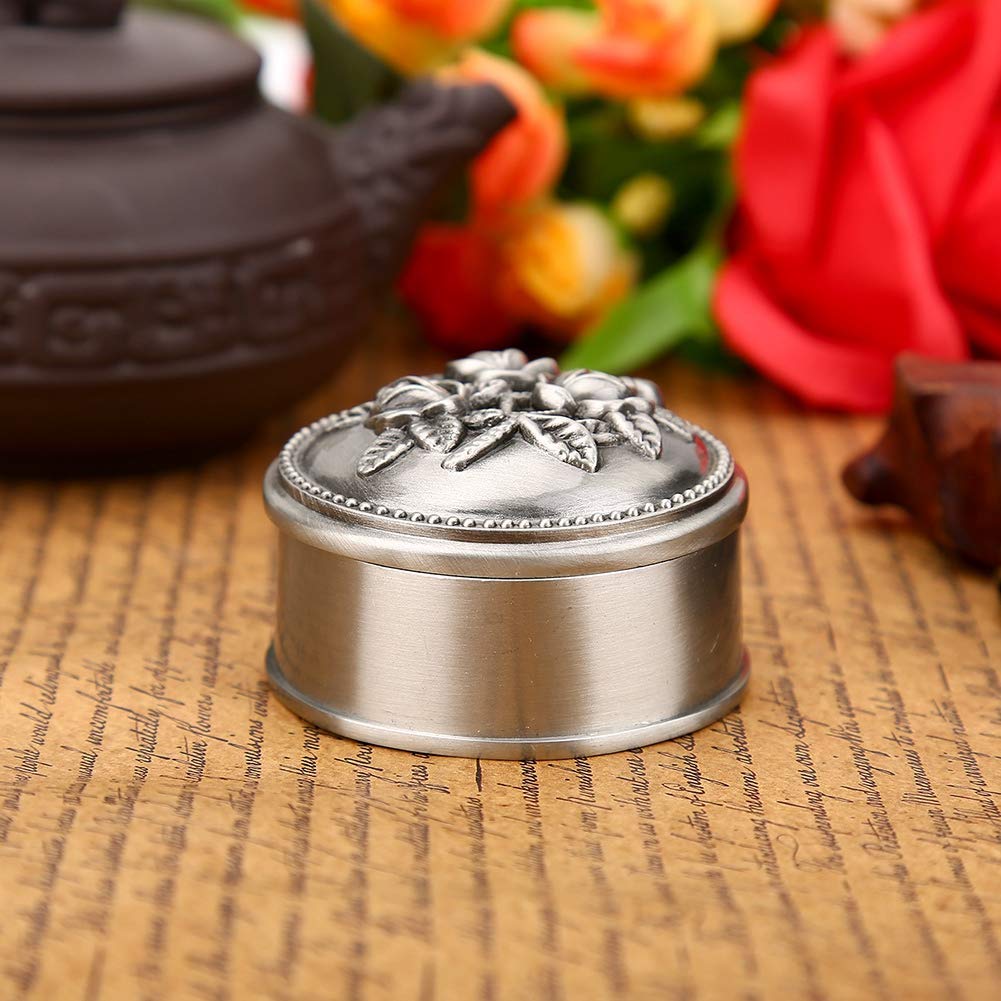 European-Style Zinc Alloy Jewelry Box with Elegant Carvings - Perfect for Rings, Earrings & Necklaces | Gift-Worthy Storage for Bedroom, Dresser & Travel