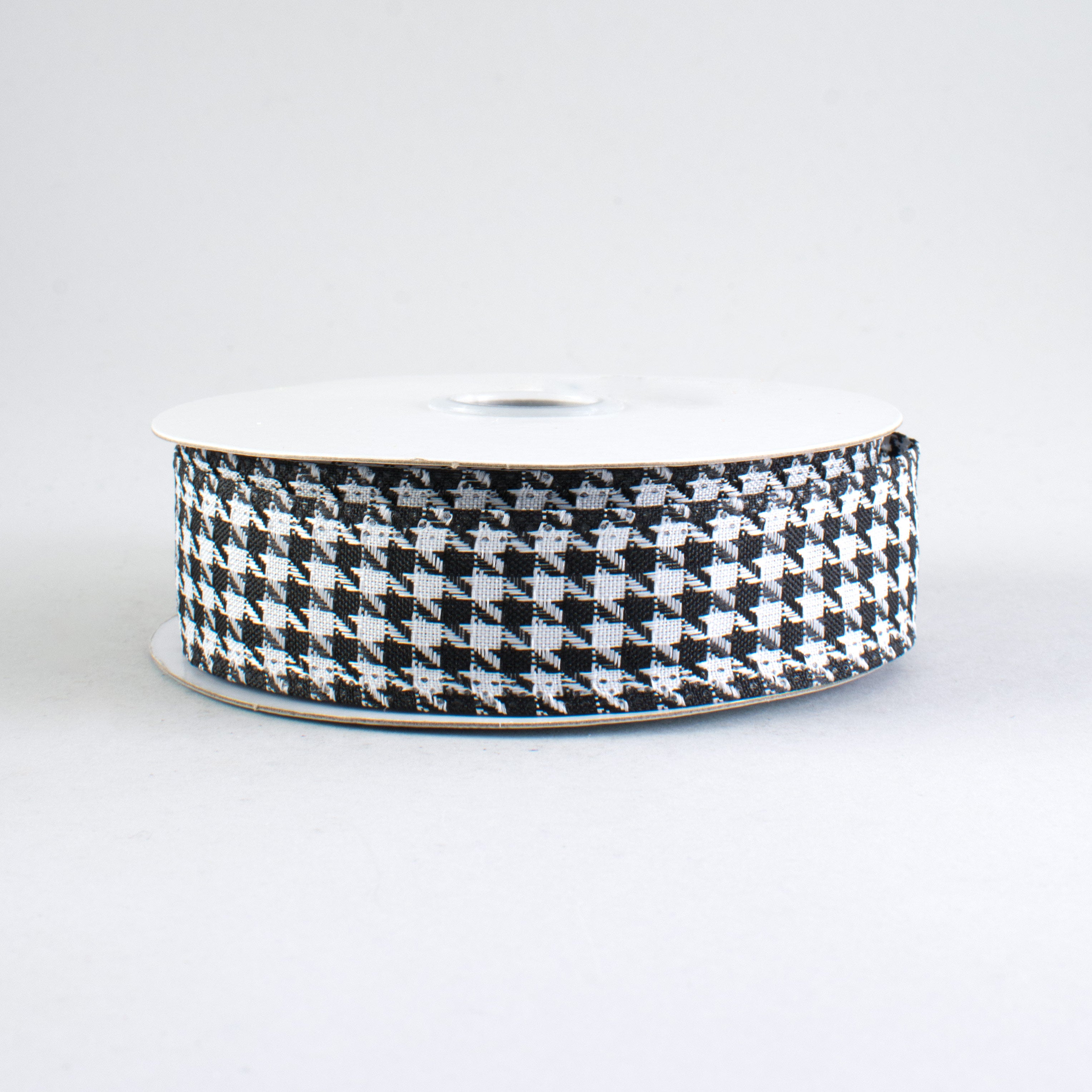 1 Small Houndstooth Ribbon (10 Yards) - Premium Woven Fabric Trim for DIY Crafts, Gift Wrapping, Hair Bows & Home Decor