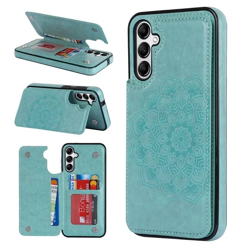 Samsung Galaxy S25 Ultra Wallet Case - Premium Flip Leather Cover with Card Slots & Kickstand - Perfect for Business, Travel & Everyday Use