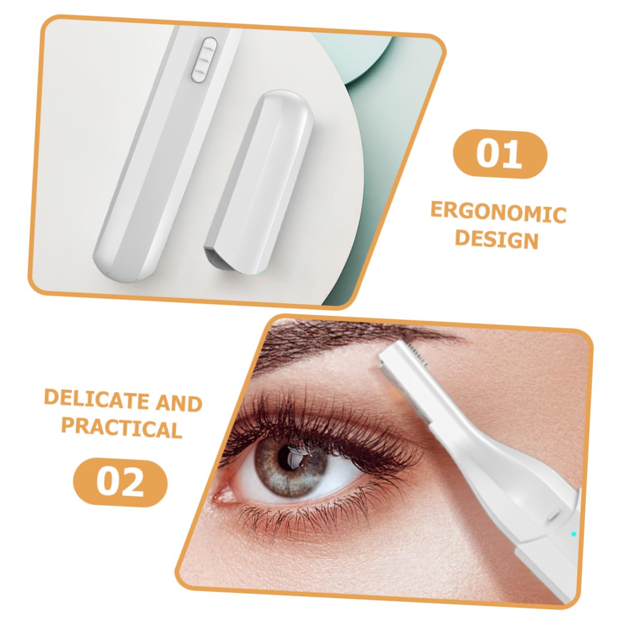 NOLITOY Electric Eyebrow Trimmer for Women & Men - USB Rechargeable Eyebrow Razor & Facial Hair Shaver - Precise Grooming Tool for Eyebrows, Upper Lip & Makeup Removal - Perfect for Travel & Home Use