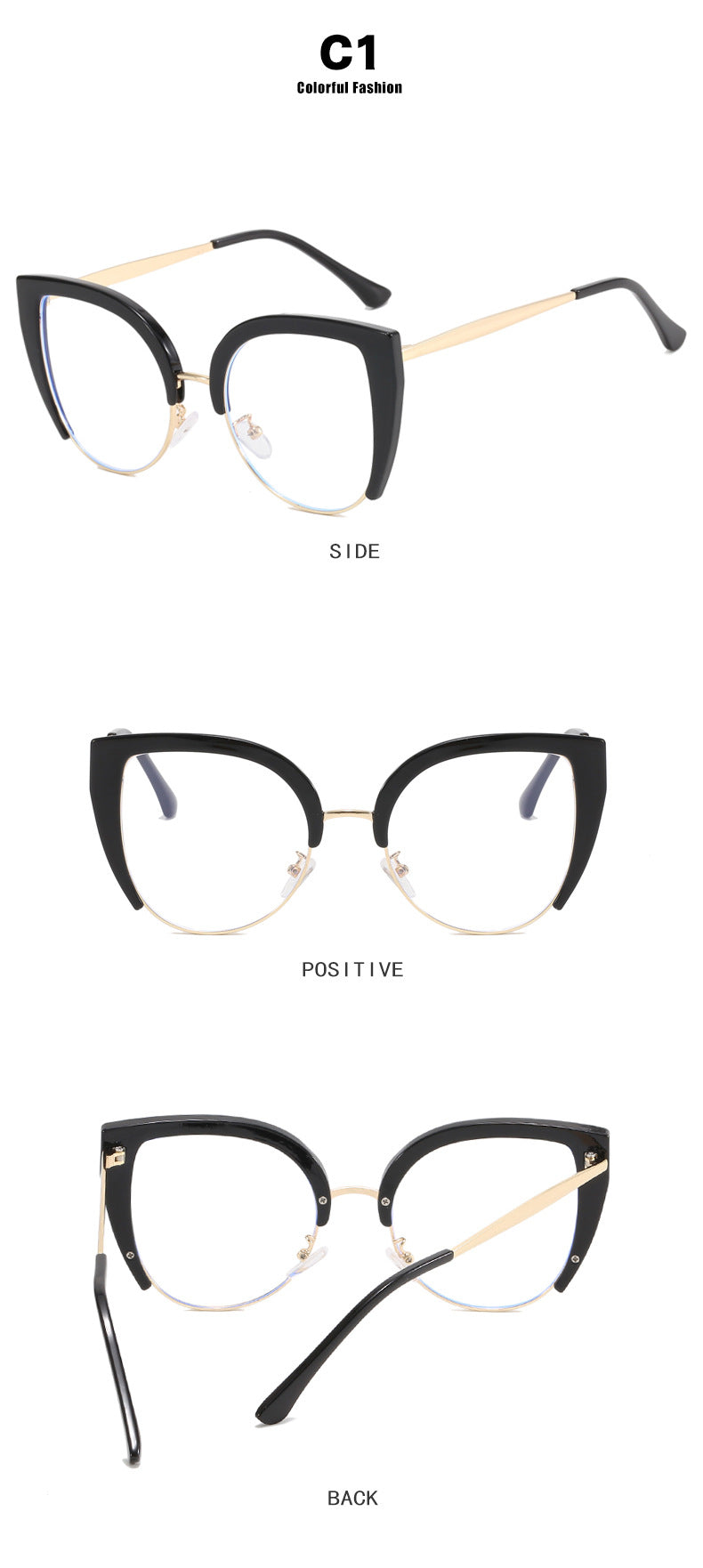 Trendy Cat Eye TR90 Glasses for Women - Lightweight & Durable Eyewear - Perfect for Reading, Driving & Fashion Accessories