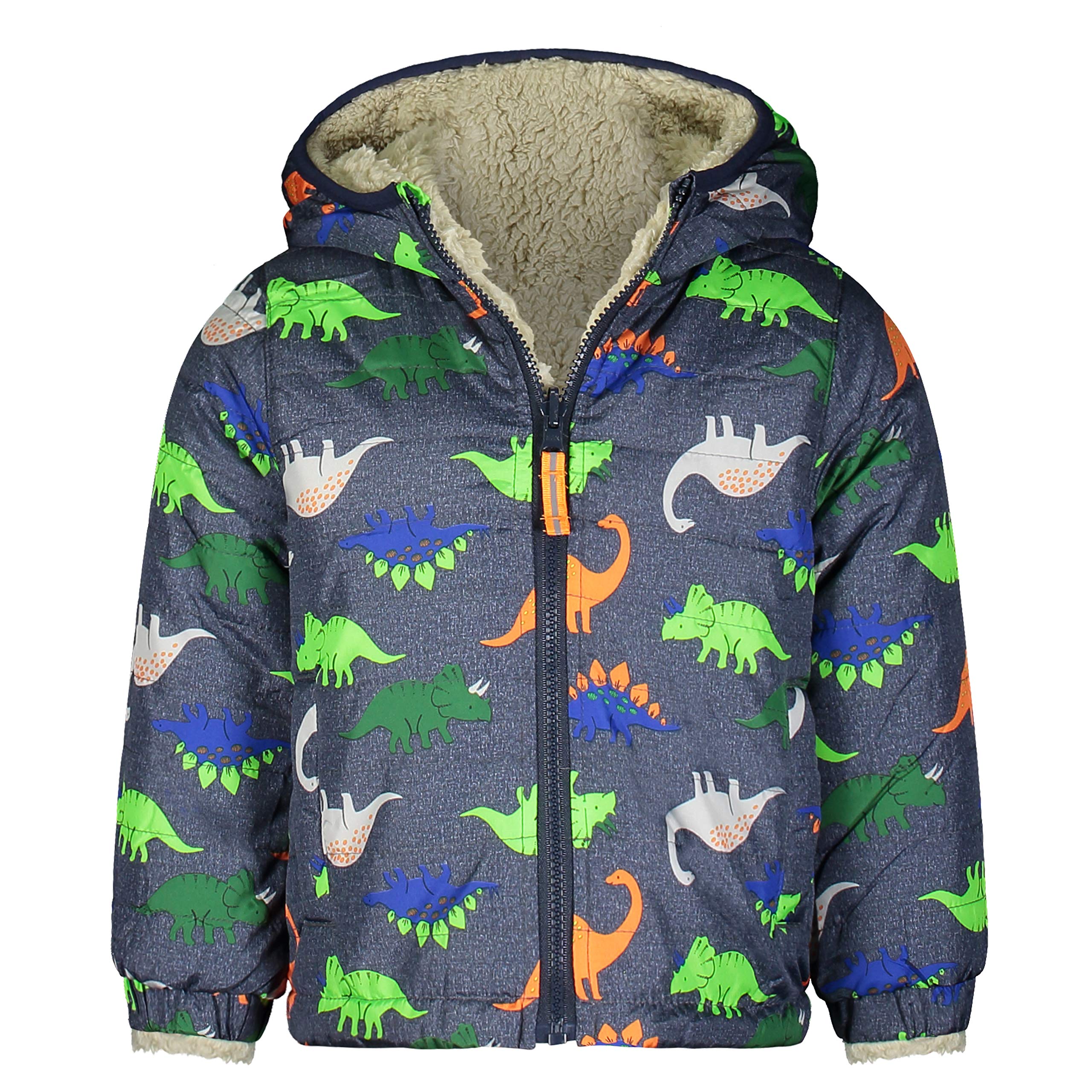 London Fog Boys' Midweight Fleece Lined Jacket - Warm Winter Coat for Kids - Perfect for School, Outdoor Play & Cold Weather Activities